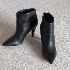 Ivanka Trump Black Pointed Toe Stiletto Ankle Boots